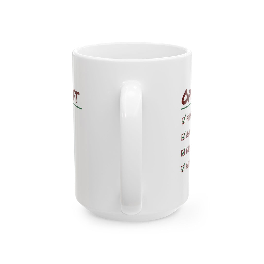 Funny Christmas Retail Coffee Mug Fold The Sweaters Fold Them Again
