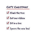 Funny Christmas Cat Sticker Cat's Christmas Checklist
