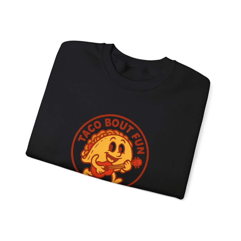 Taco Bout Fun Funny Retro Taco Pun Sweatshirt
