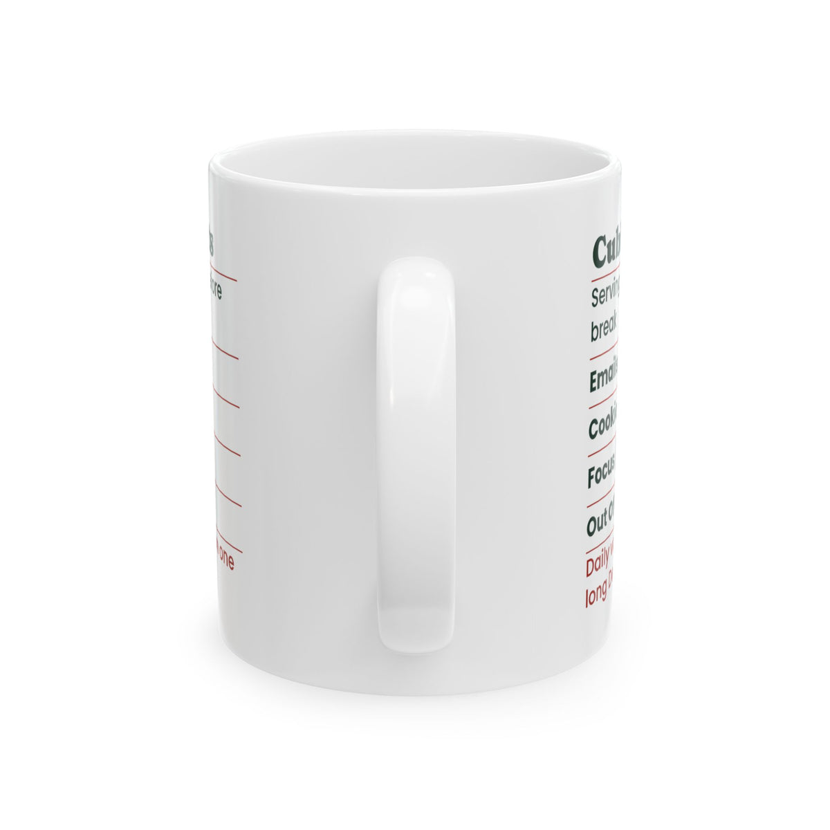 Funny Christmas Coffee Mug Cubicle Facts Label For Coworkers