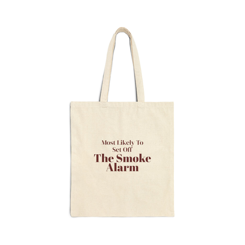 Funny Family Christmas Tote Bag Most Likely To Set Off The Smoke Alarm