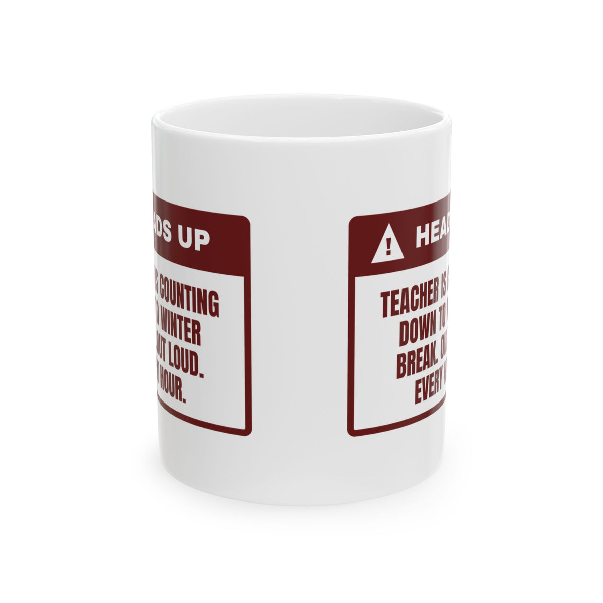 Funny Christmas Teacher Coffee Mug Counting Down To Winter Break