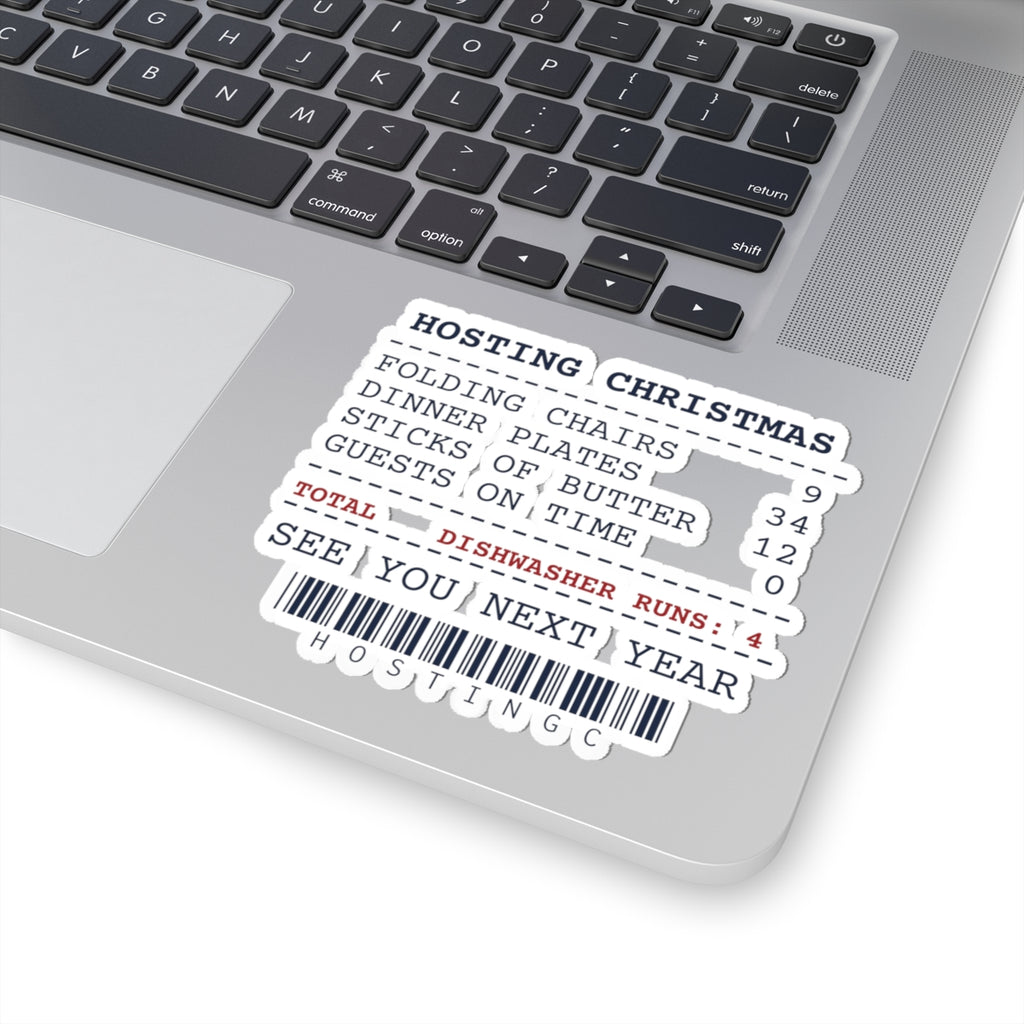 Funny Christmas Sticker Hosting Christmas Receipt For Hosts