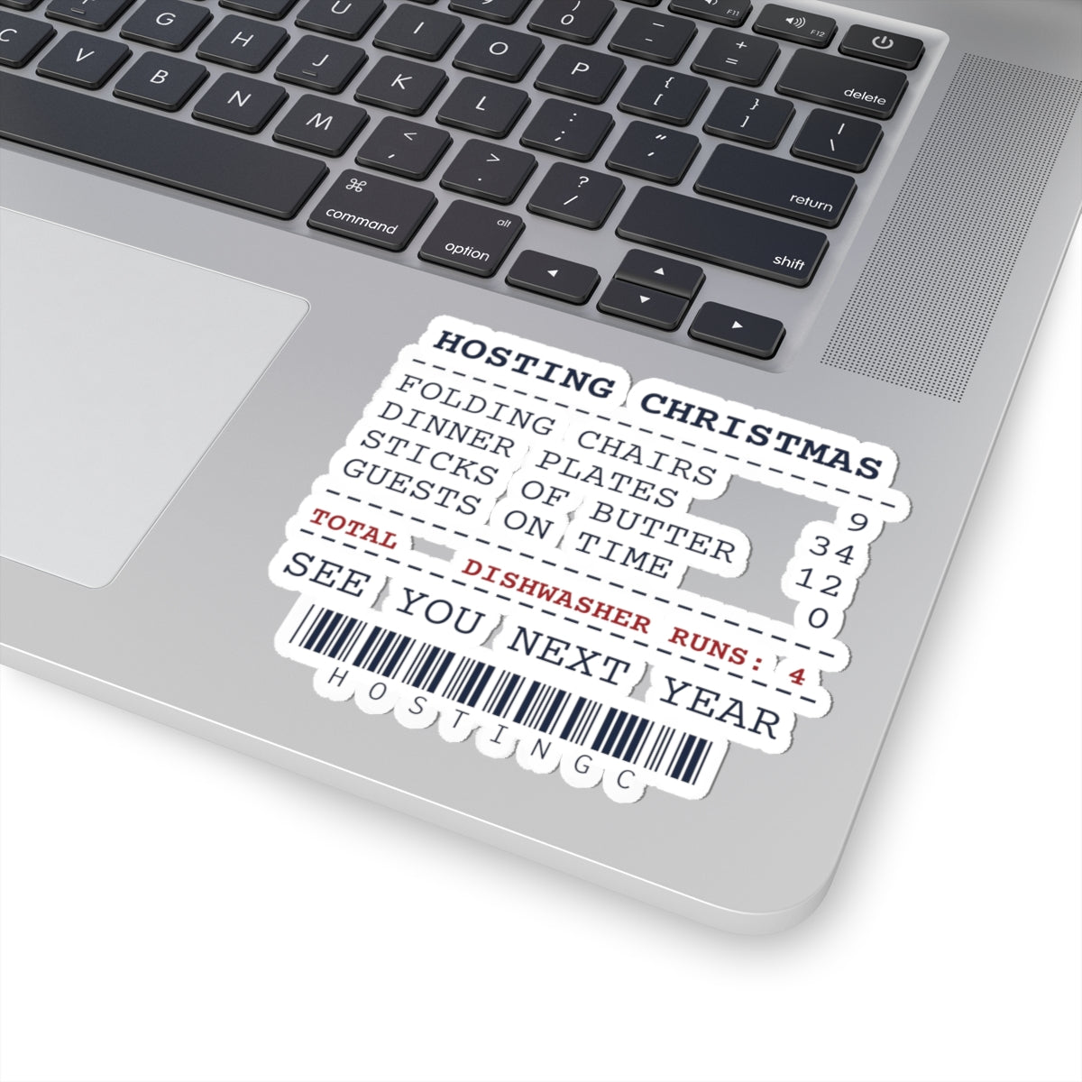 Funny Christmas Sticker Hosting Christmas Receipt For Hosts