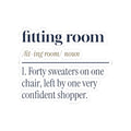 Funny Retail Christmas Sticker Fitting Room Dictionary Definition