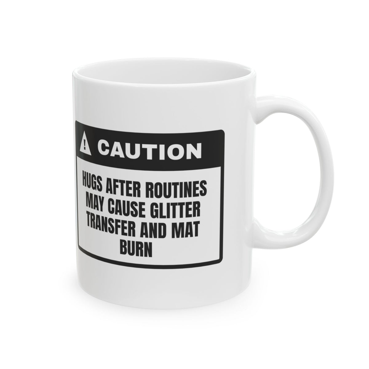 Cheer Mom Coffee Mug Glitter Transfer Hazard
