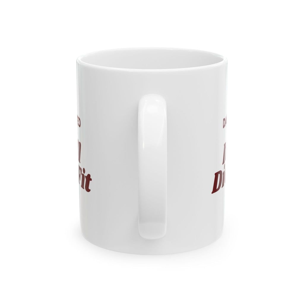 Funny Christmas Tree Dad Coffee Mug Dad Measured The Tree