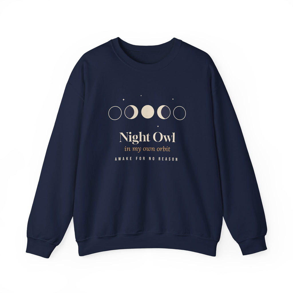 Night Owl Sweatshirt In My Own Orbit Moon Phases
