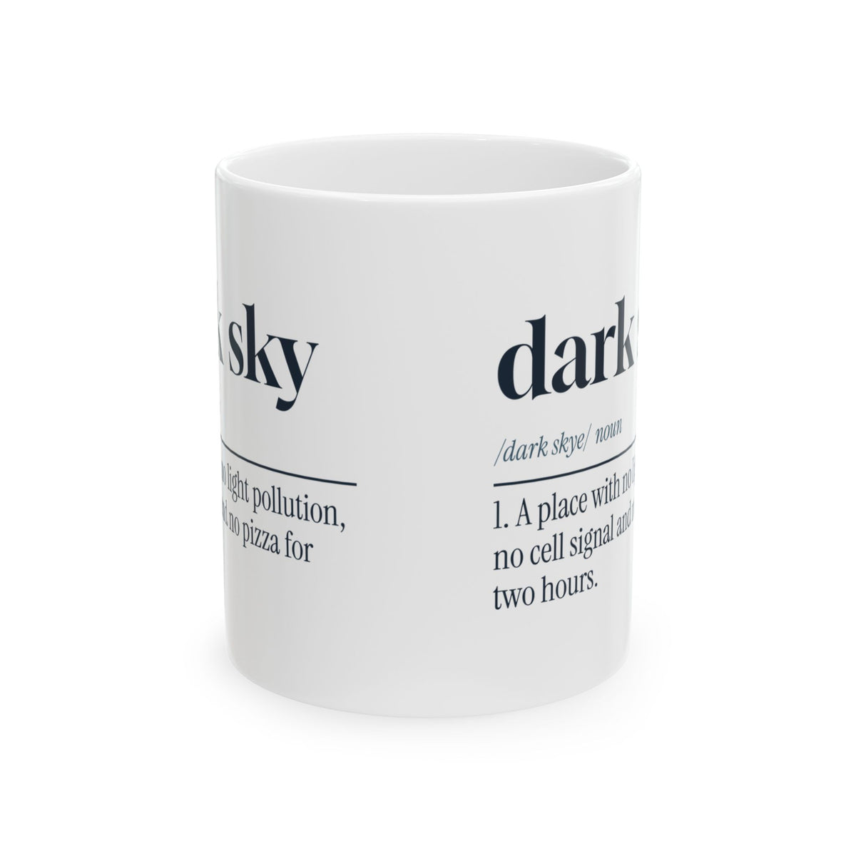 Funny Astronomy Coffee Mug Dark Sky Definition For Stargazers