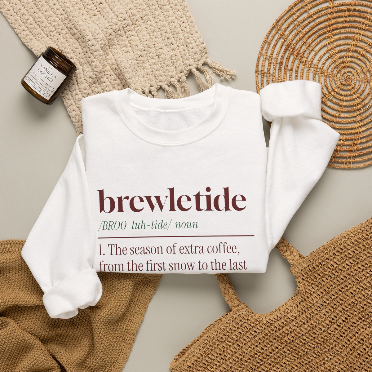 Funny Christmas Sweatshirt Brewletide Dictionary Definition