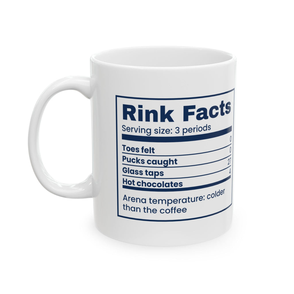 Funny Hockey Mom Coffee Mug Rink Facts Toes Felt Zero