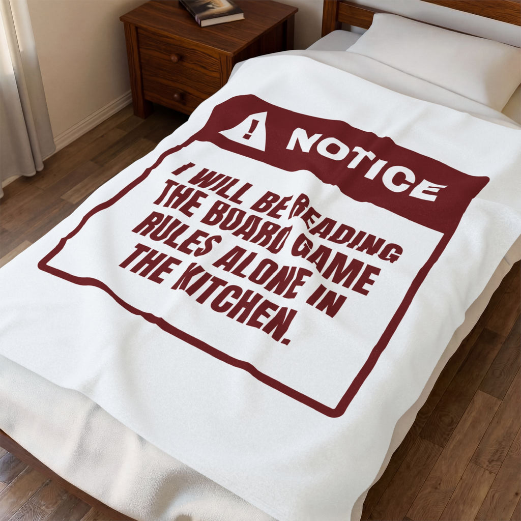 Funny Christmas Throw Blanket Reading The Game Rules Alone For Introverts