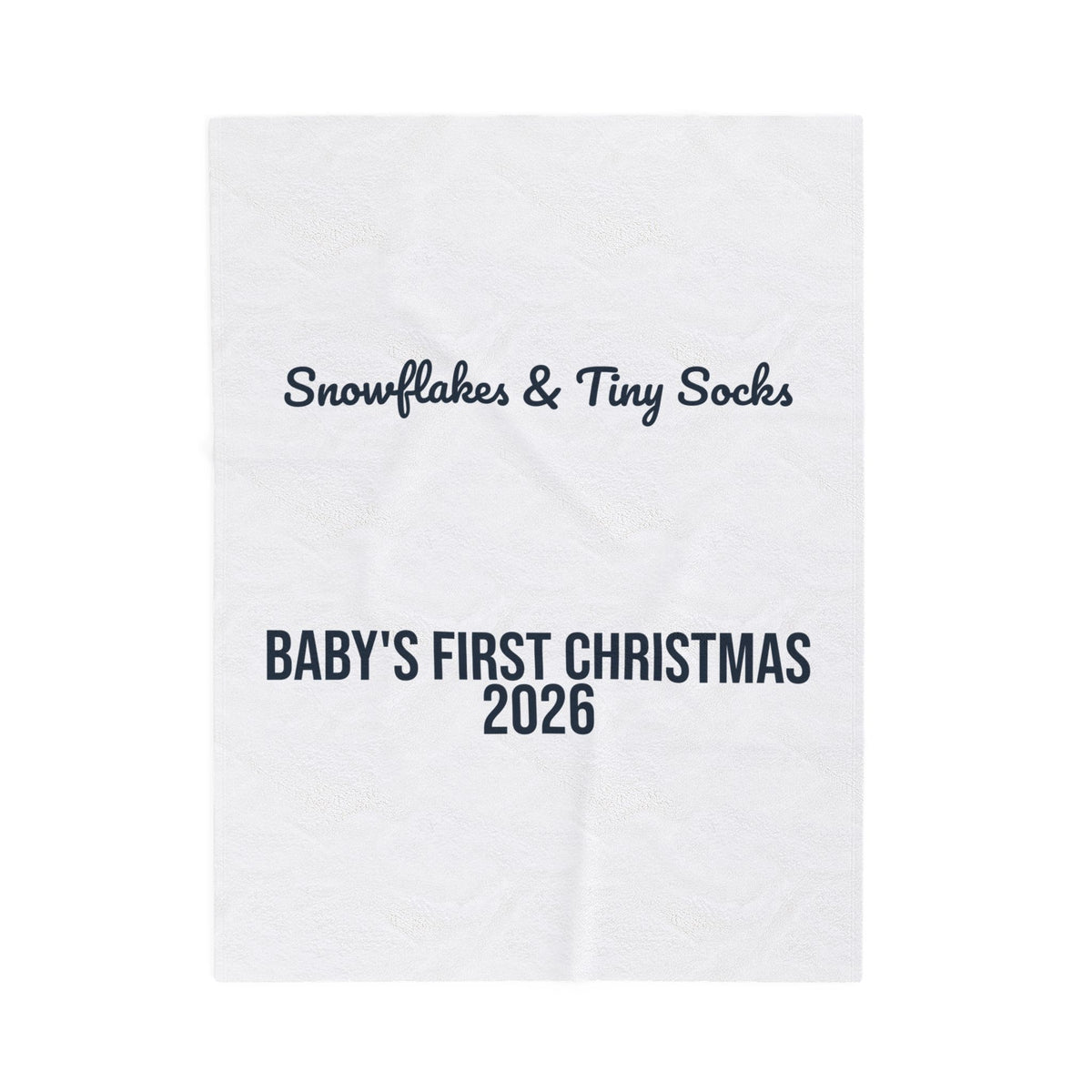 Baby's First Christmas Throw Blanket 2026 Snowflakes And Tiny Socks