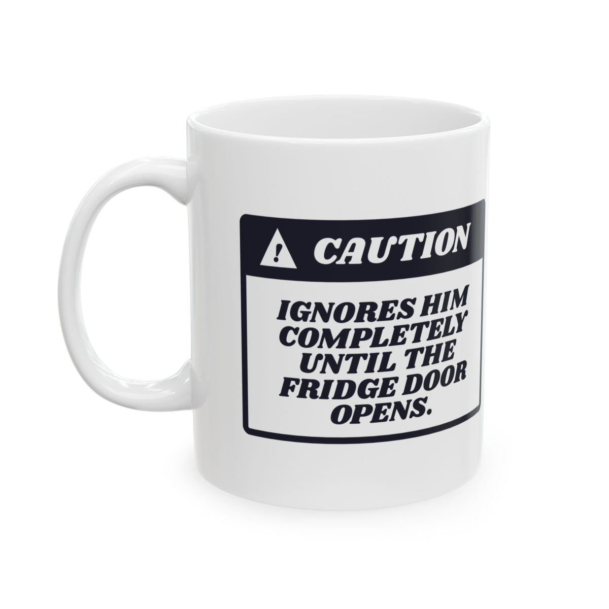 Funny Cat Dad Coffee Mug Caution Label For Cat Dads