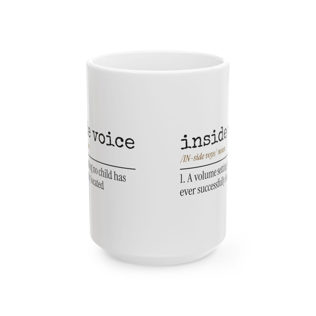 Funny Teacher Dictionary Coffee Mug Inside Voice For Teachers