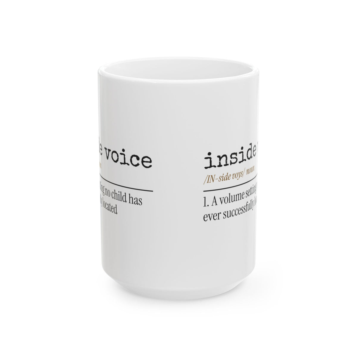 Funny Teacher Dictionary Coffee Mug Inside Voice For Teachers