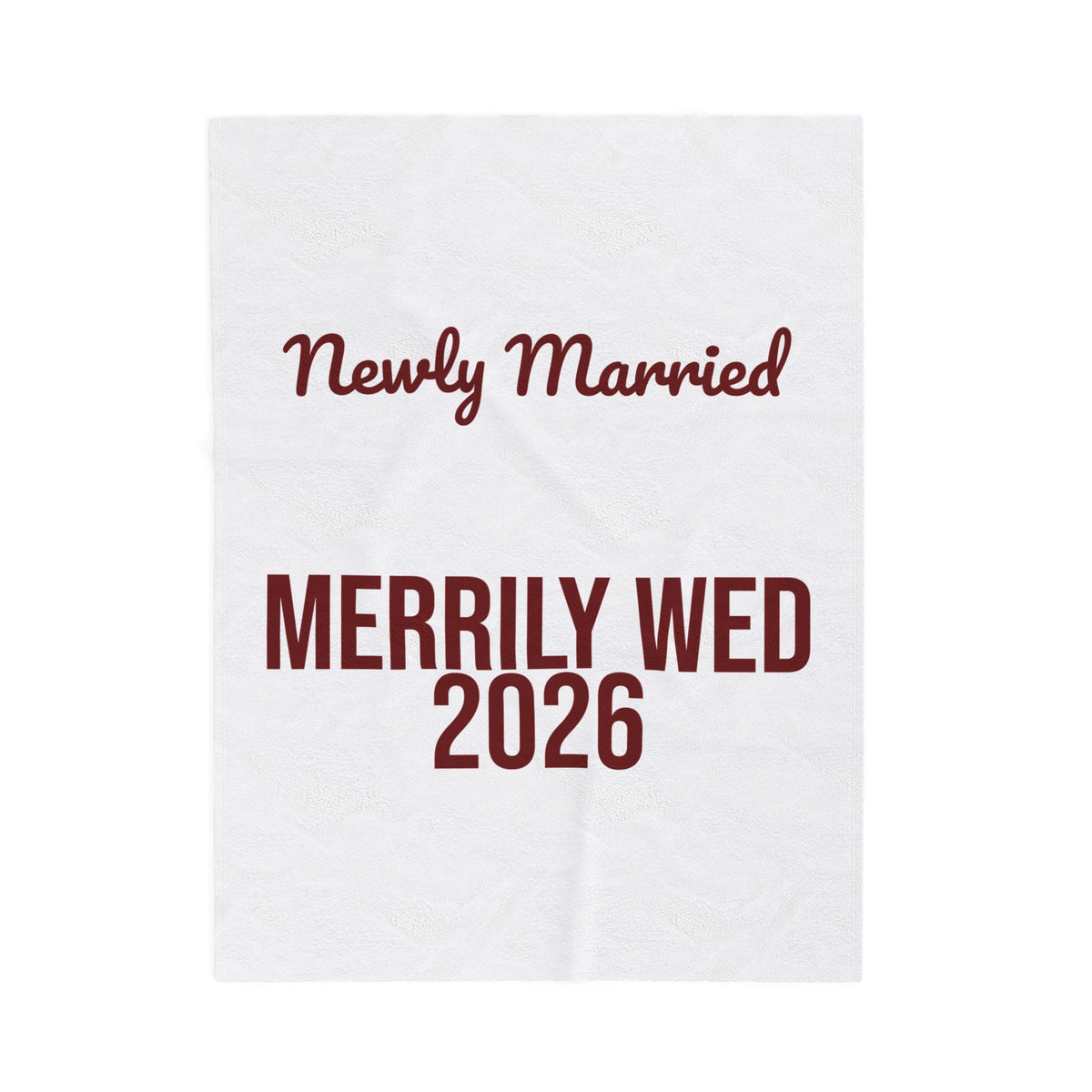 Newlywed Christmas Throw Blanket Newly Married Merrily Wed 2026