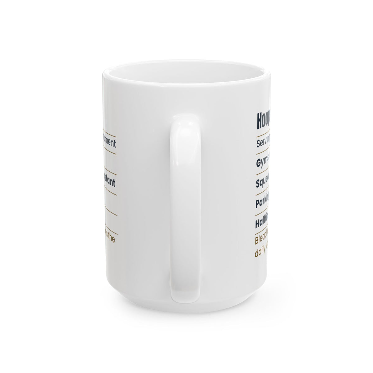 Funny Basketball Coffee Mug Hoops Facts Label For Basketball Parents
