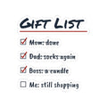 Funny Christmas Shopping Sticker Shopping List Me Still Shopping