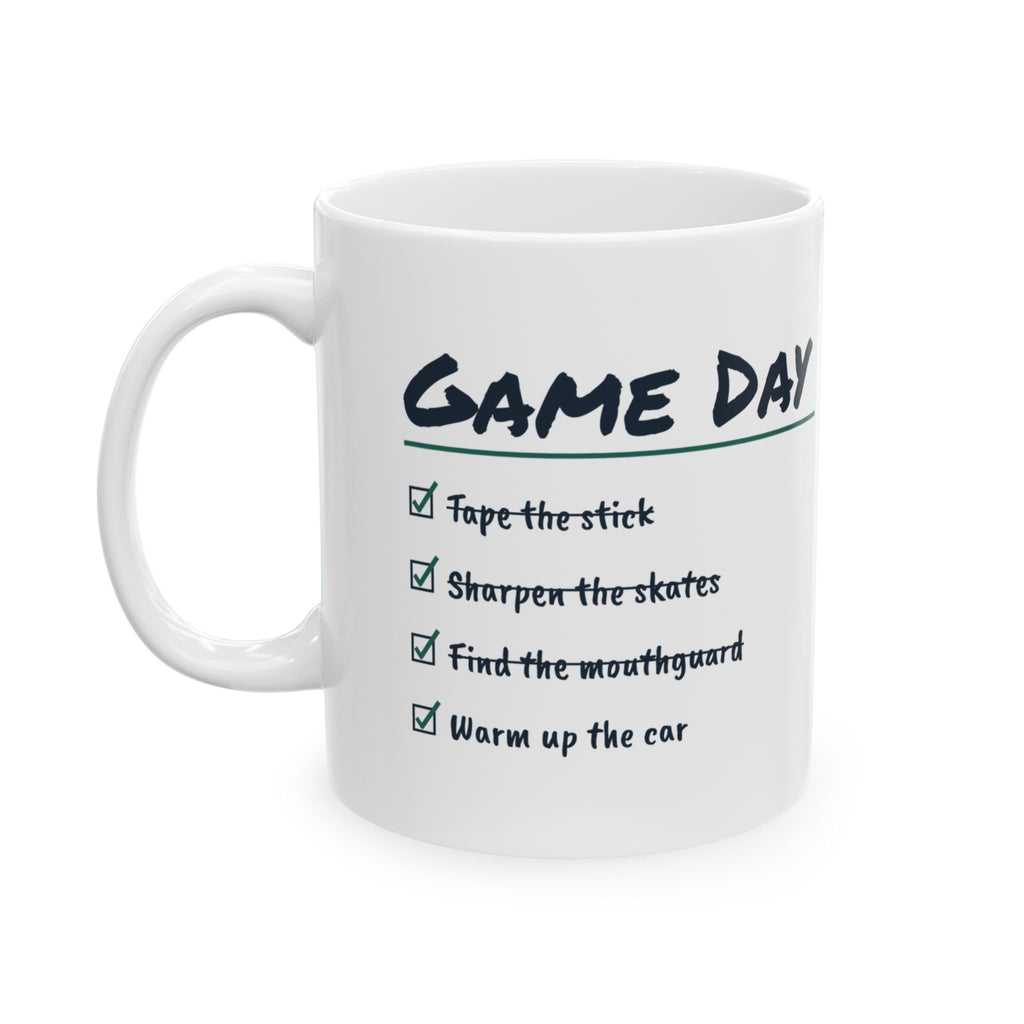 Funny Hockey Mom Coffee Mug Sharpen The Skates Warm Up The Car