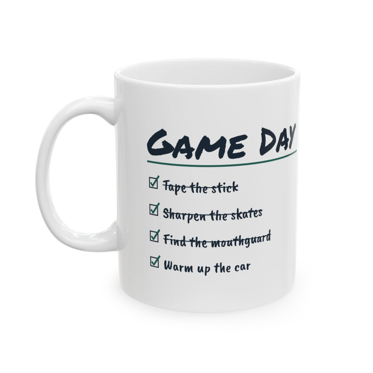 Funny Hockey Mom Coffee Mug Sharpen The Skates Warm Up The Car