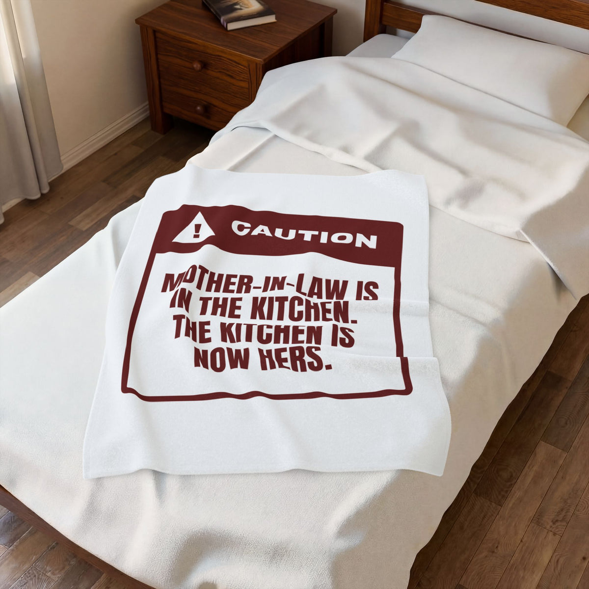 Funny In-Laws Christmas Throw Blanket Mother-In-Law Is In The Kitchen