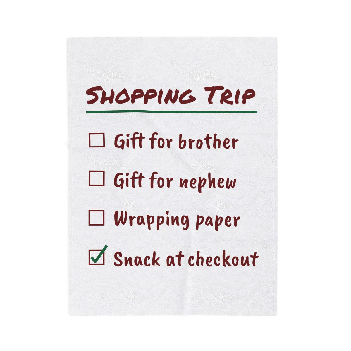 Funny Christmas Shopping Throw Blanket Gifts Bought Zero Checklist