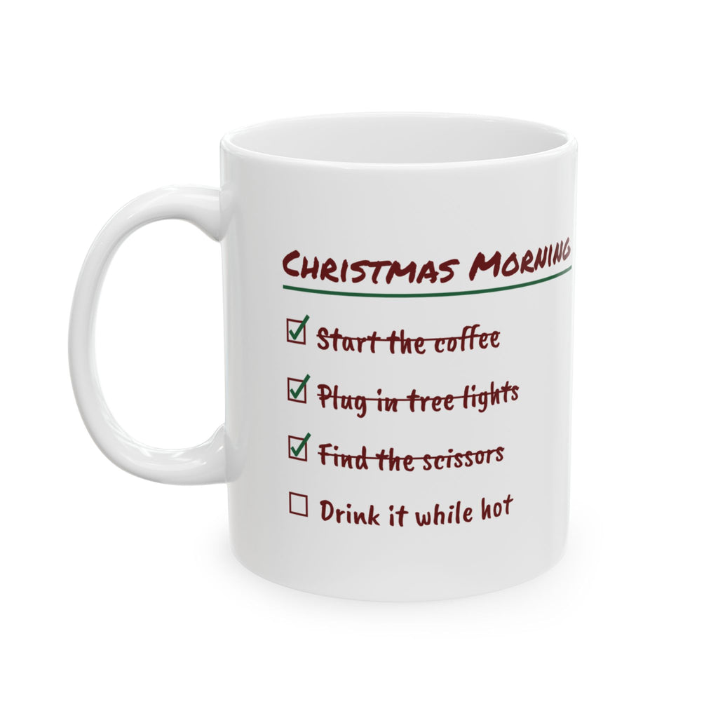 Funny Christmas Coffee Mug Drink It While Hot Christmas Checklist