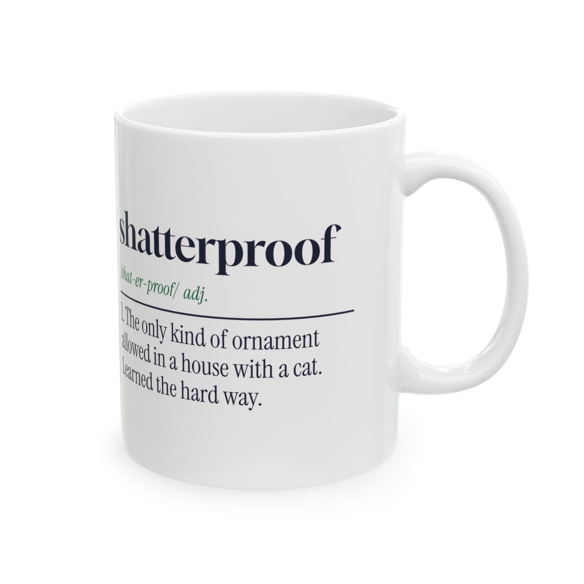 Funny Christmas Cat Coffee Mug Shatterproof Ornament Definition