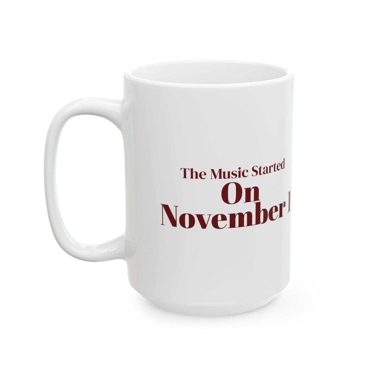 Funny Christmas Retail Coffee Mug The Music Started On November 1
