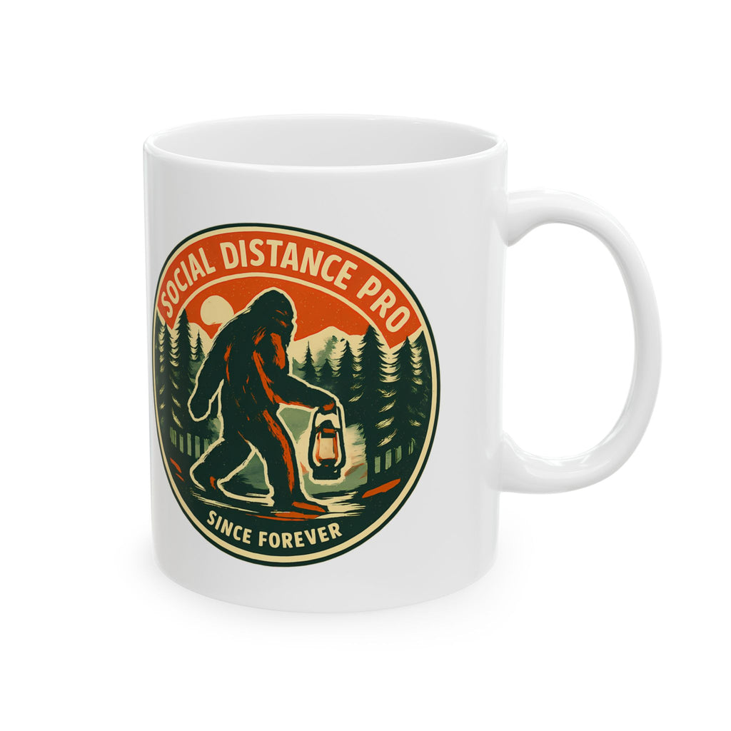 Social Distance Pro Since Forever Funny Vintage Bigfoot Coffee Mug