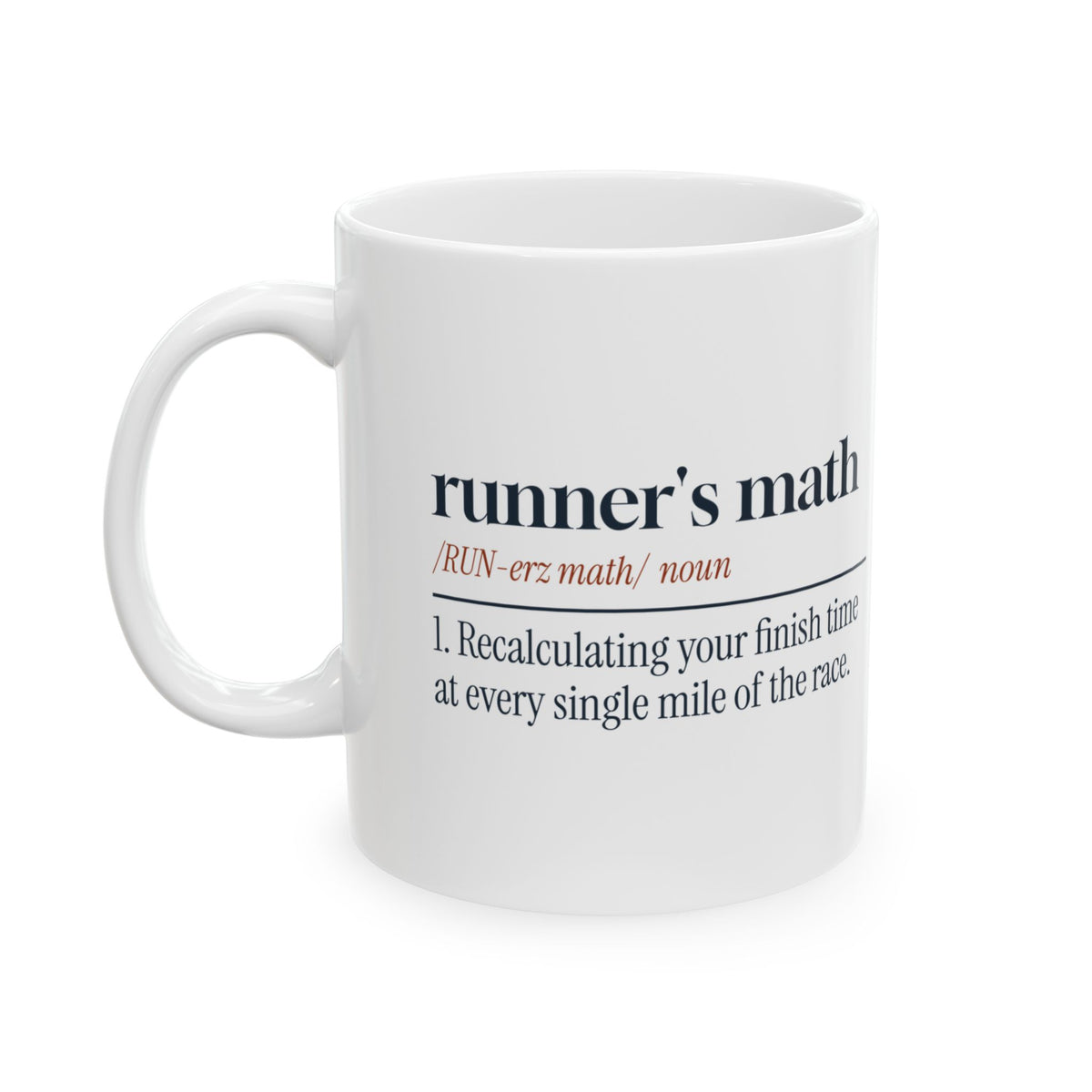 Funny Runner Coffee Mug Runner's Math Dictionary Definition