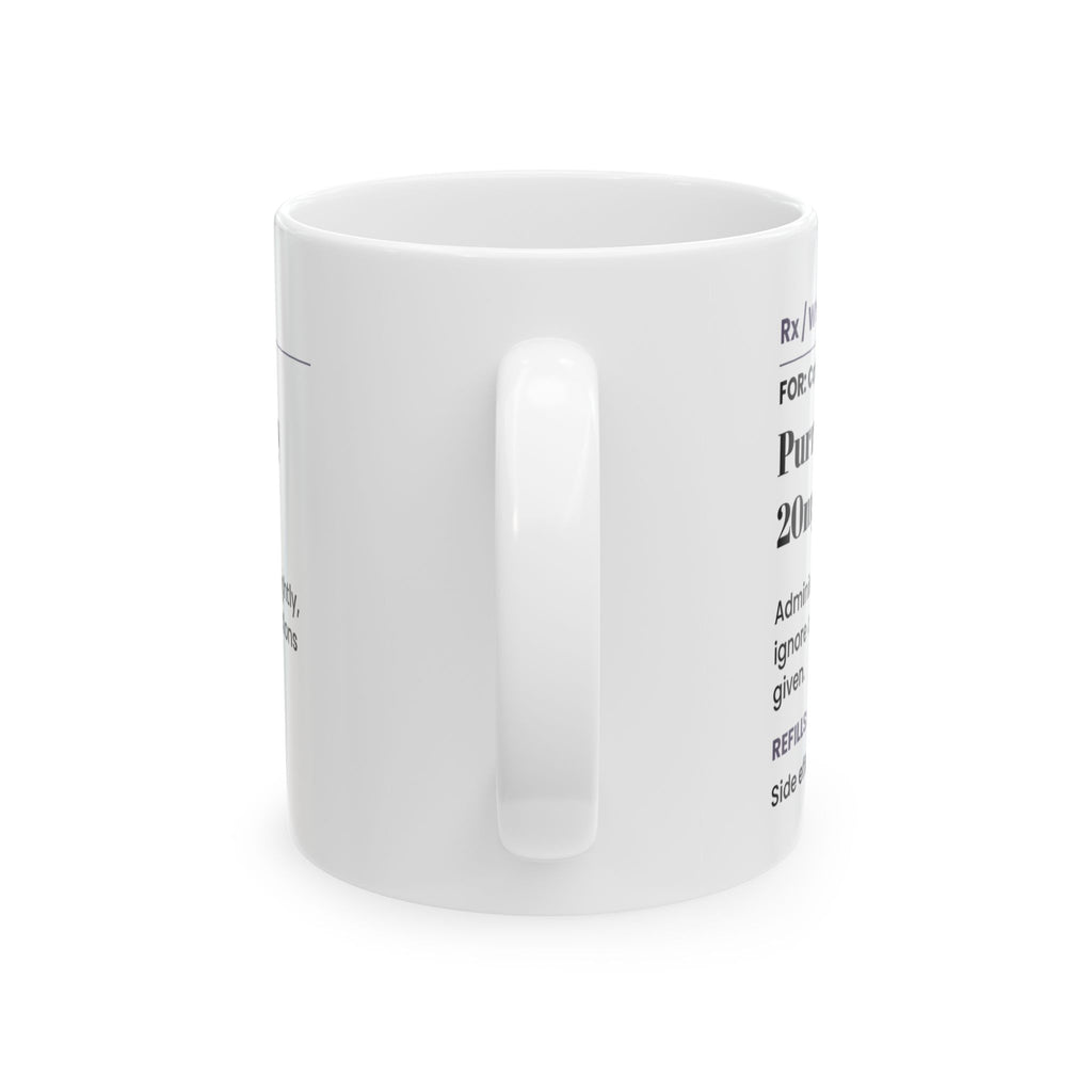 Funny Cat Dad Coffee Mug Purr Therapy Prescription For Cat Lovers
