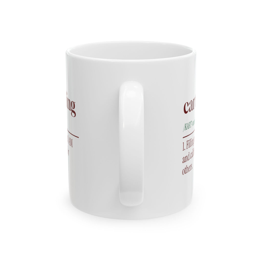 Funny Christmas Shopping Coffee Mug Cartwheeling Dictionary Definition