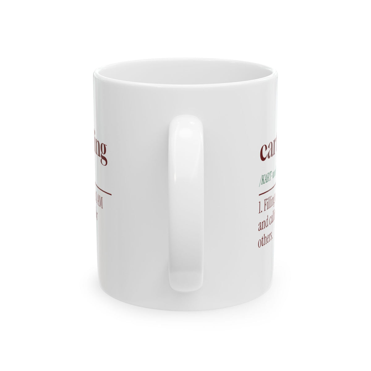 Funny Christmas Shopping Coffee Mug Cartwheeling Dictionary Definition