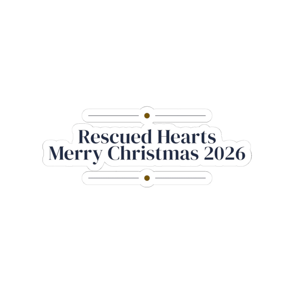 Christmas Sticker Rescued Hearts 2026 For Rescue Dog Families
