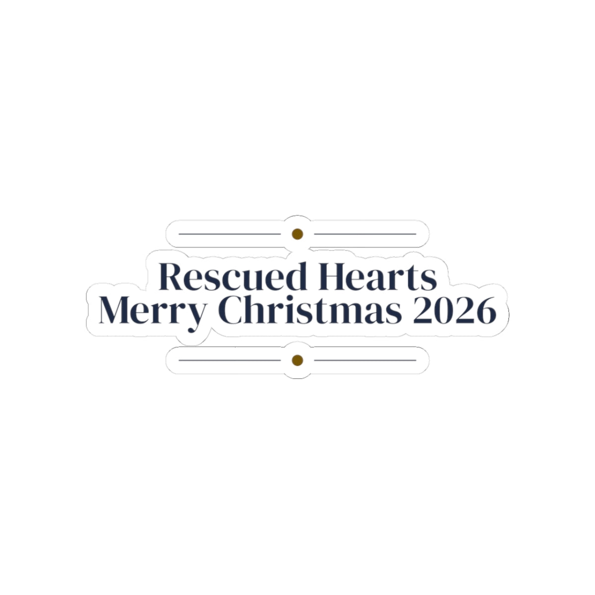 Christmas Sticker Rescued Hearts 2026 For Rescue Dog Families