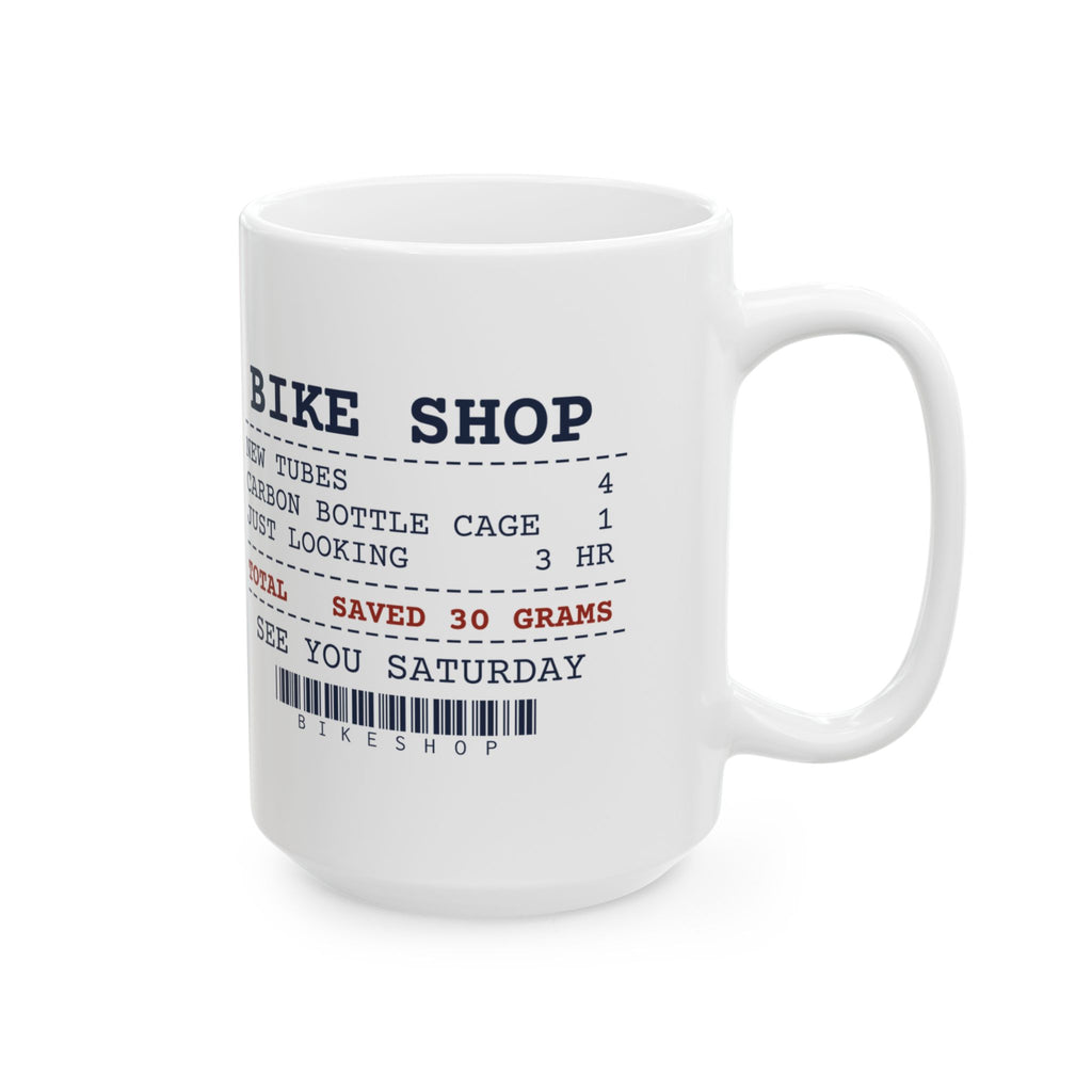 Funny Cycling Coffee Mug Just Looking 3 Hours Saved 30 Grams Receipt