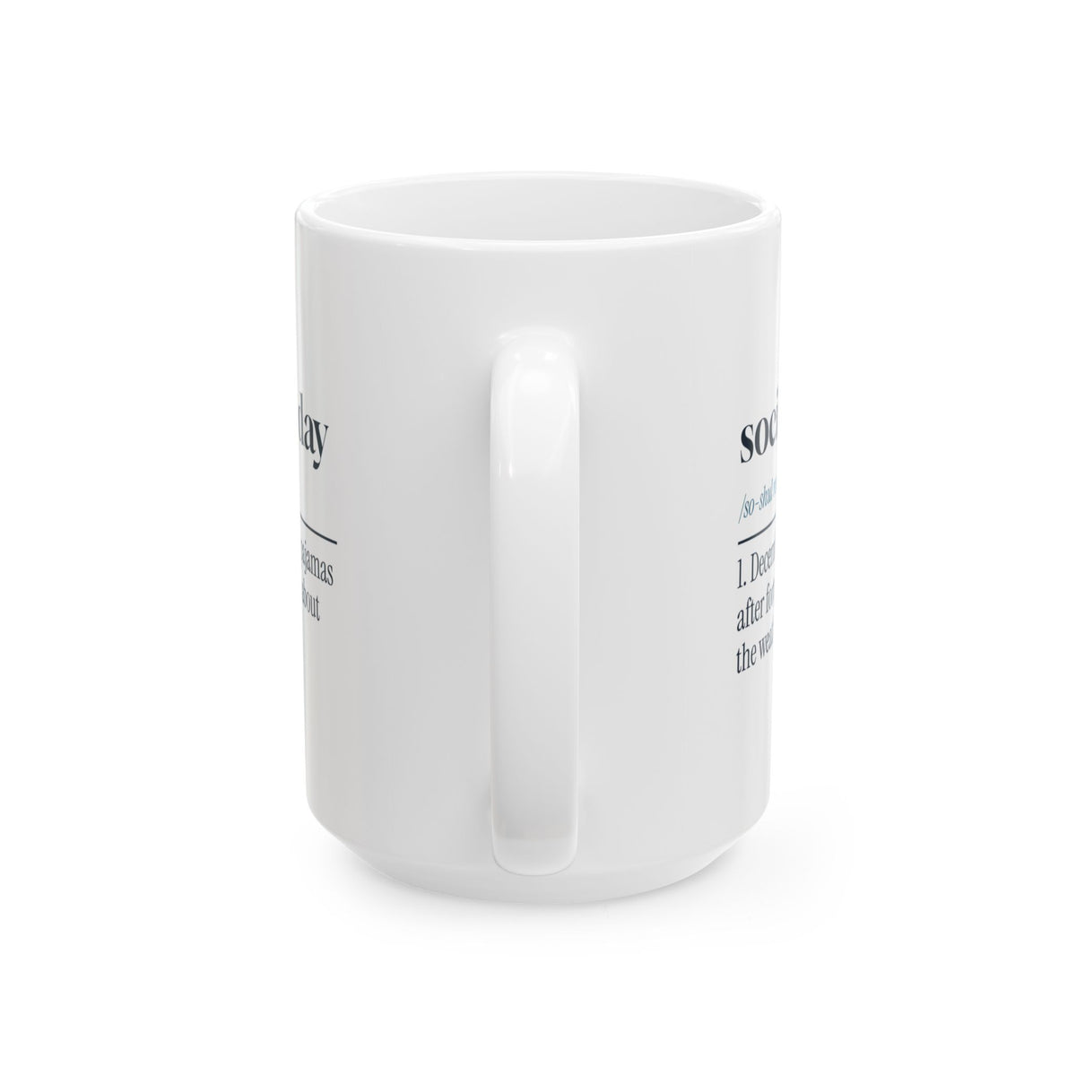 Funny Christmas Coffee Mug Social Rest Day For Introverts