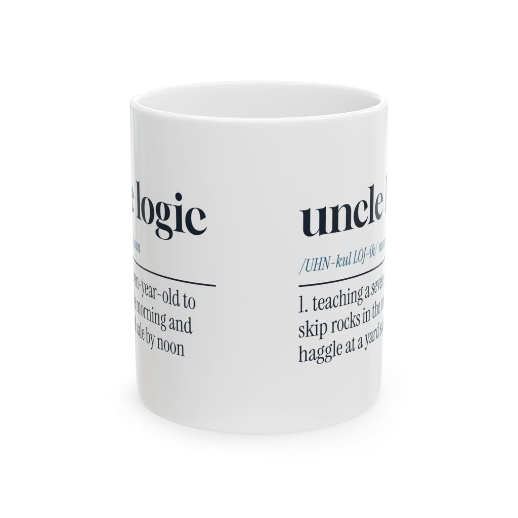 Funny Uncle Coffee Mug Uncle Logic Skip Rocks Haggle Hard For Uncles