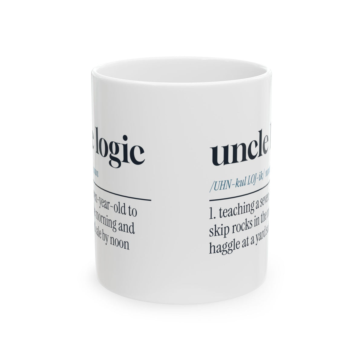 Funny Uncle Coffee Mug Uncle Logic Skip Rocks Haggle Hard For Uncles