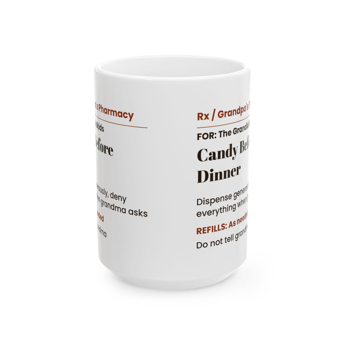 Funny Grandpa Prescription Coffee Mug Candy Secret For Grandpa
