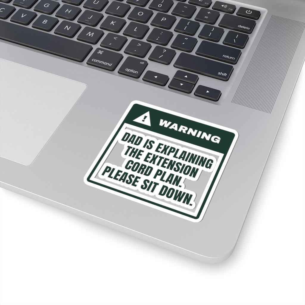 Funny Christmas Sticker Dad Has A Cord Plan Warning For Dad