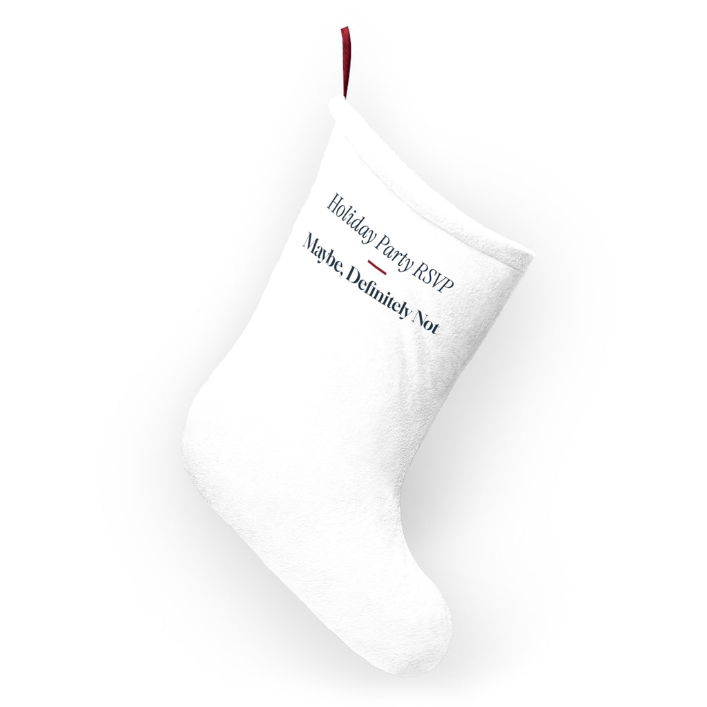 Funny Christmas Coworker Christmas Stocking Holiday Party RSVP Maybe Not