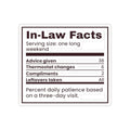 Funny Christmas Sticker In-Law Facts Nutrition Label For Spouses