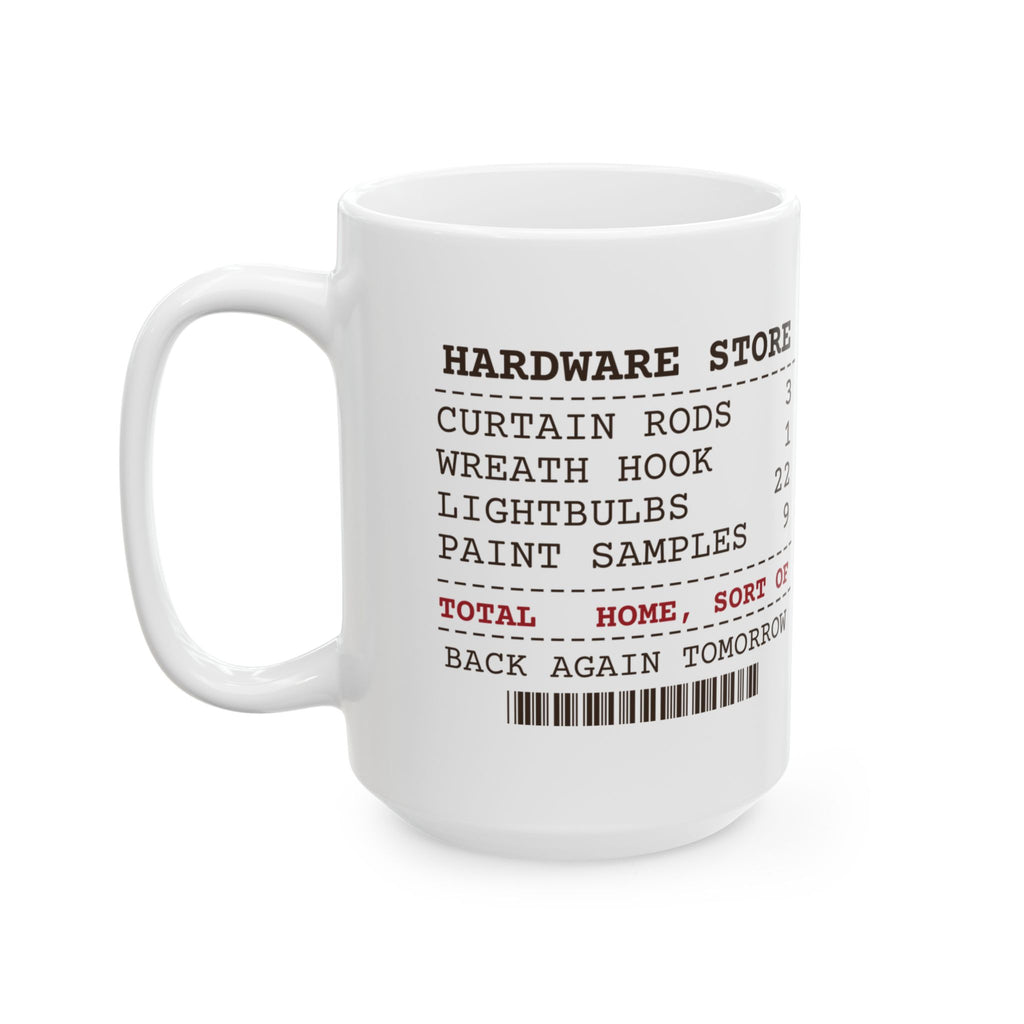 Funny New Homeowner Christmas Coffee Mug Hardware Store Receipt