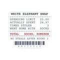 Funny White Elephant Sticker Spent 24.97 Went Home With Socks