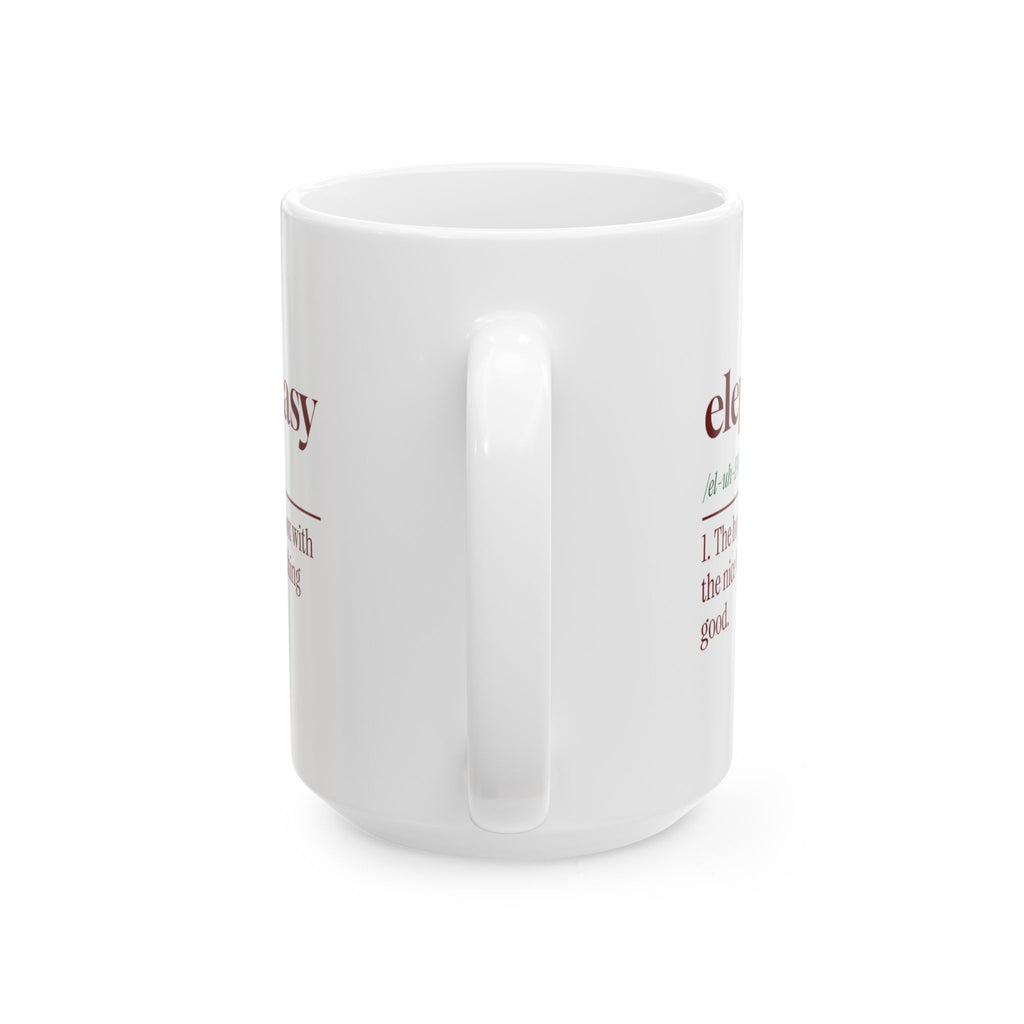 Funny White Elephant Coffee Mug Elephantasy Dictionary Definition