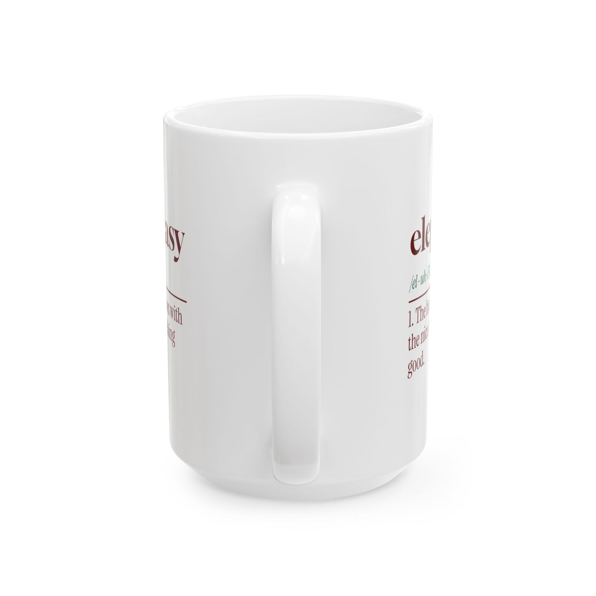 Funny White Elephant Coffee Mug Elephantasy Dictionary Definition