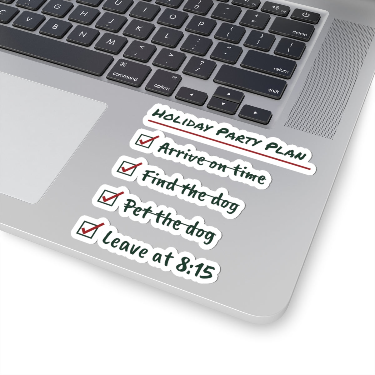 Funny Introvert Christmas Sticker Holiday Party Plan Leave At 8:15